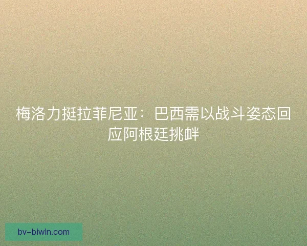 梅洛力挺拉菲尼亚：巴西需以战斗姿态回应阿根廷挑衅